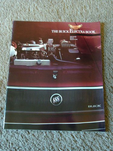 1985 &#034;the buick electra book&#034; sales brochure park avenue t-type 300 380 430