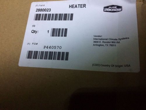 Oem heater defrost kit 2013- 2016 polaris ranger xp 900 &amp; crew 900