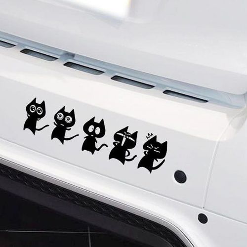 14x11cm creative customize car film stickers decals / cute cats / black