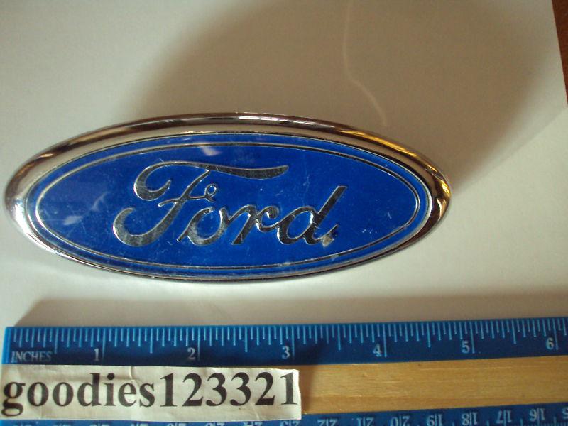 Ford chrome emblem #f37b-9943156-aa used 4 3/4" x 2"