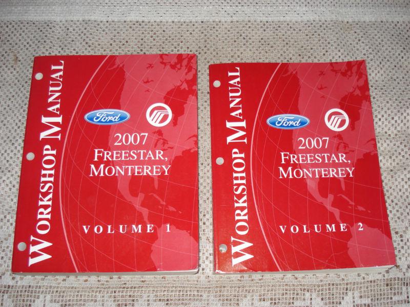 2007 ford freestar mercury monterey van shop manual set original service books