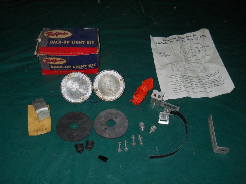 Vintage pathfinder no. 669 back up lites lights kit deck or fender mounting rare