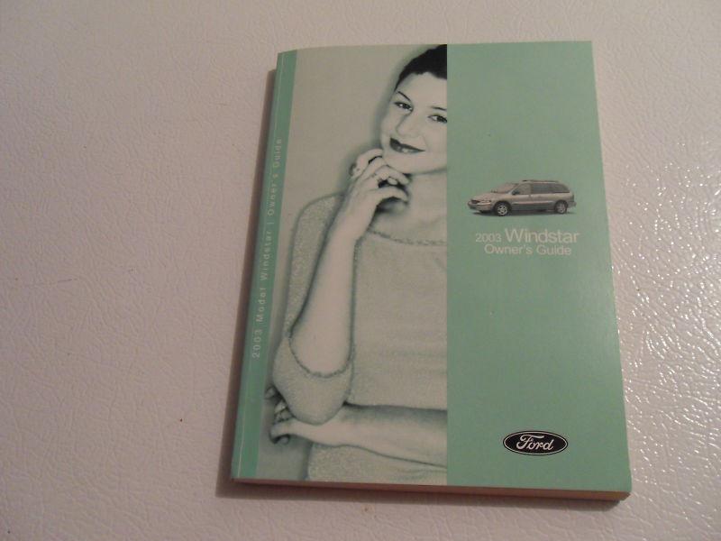 2003 ford windstar owner's guide excellent condition free shipping