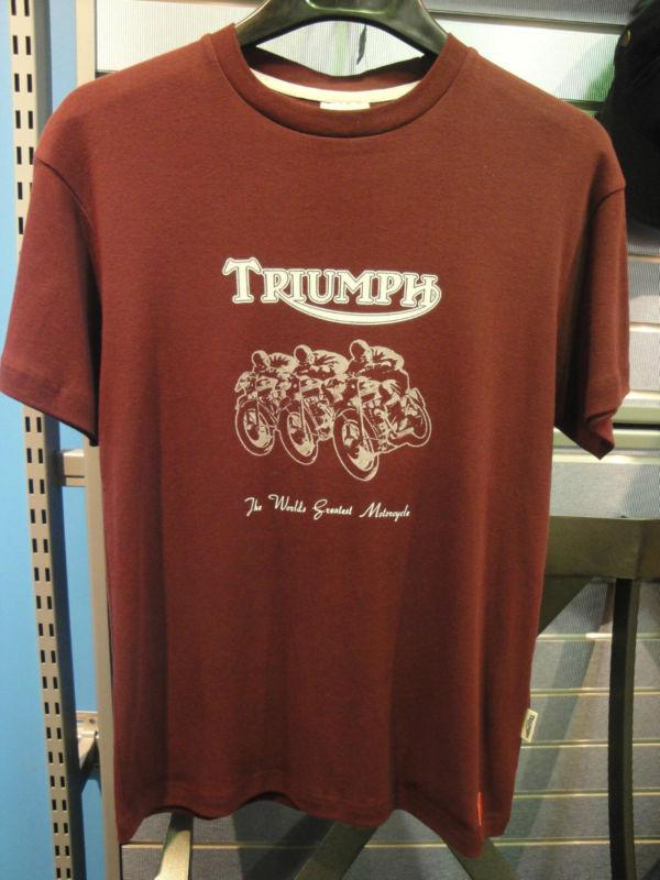 triumph men's deco t-shirt size small~nr~m8888036-s