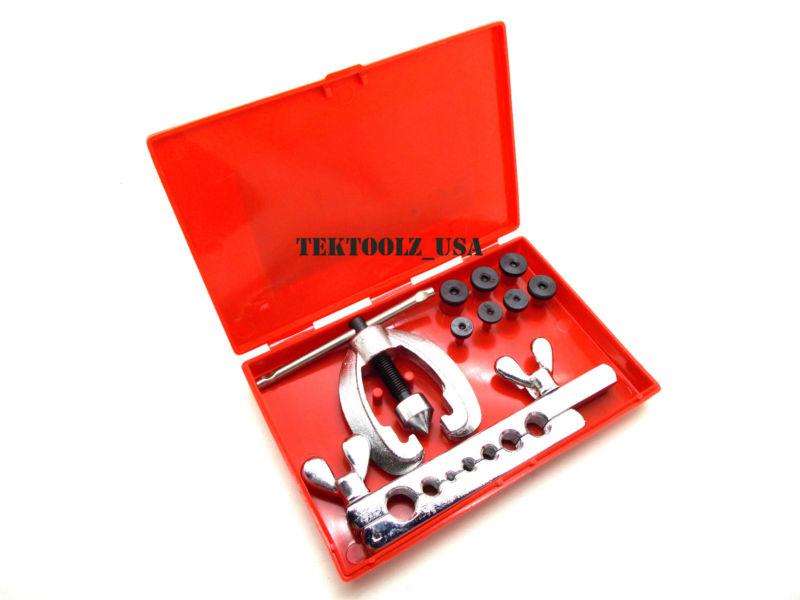 10 pc double flaring tool kit brake air line set automotive repair compressor