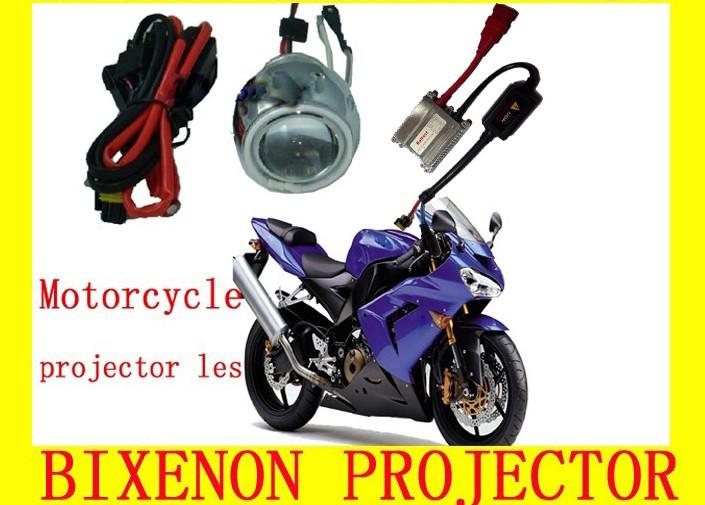 Hid bi xenon projector headlight lens ballast kit for motorcycle 8000k h1 h7 h4