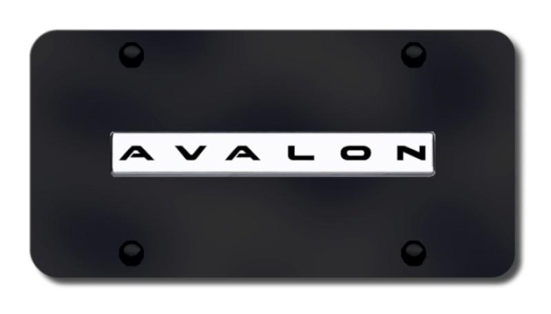 Toyota avalon name chrome on black license plate made in usa genuine