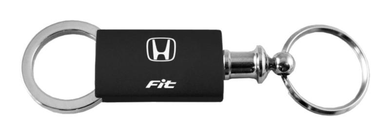 Honda fit black anondized aluminum valet keychain / key fob engraved in usa gen