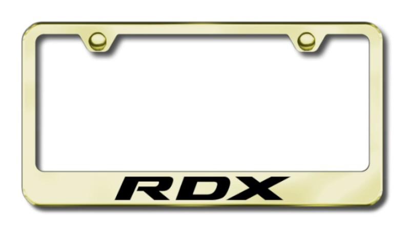 Acura rdx  engraved gold license plate frame -metal made in usa genuine