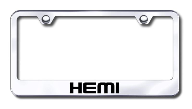 Chrysler hemi  engraved chrome license plate frame made in usa genuine