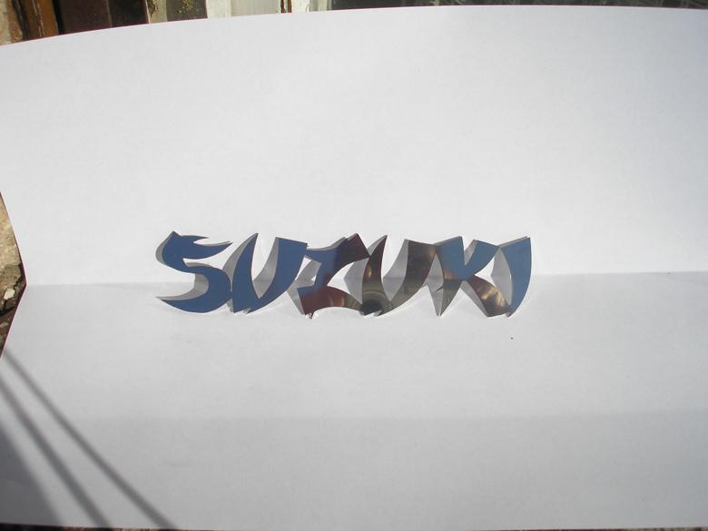Suzuki logo, metal, new (jus-suz-3n)