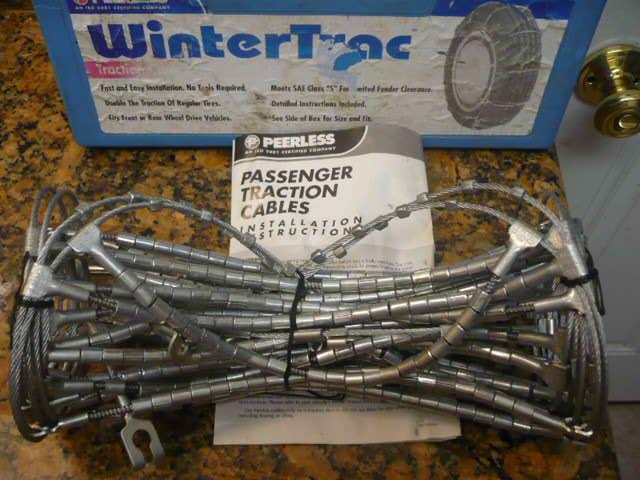 New peerless wintertrac tire snow cable traction chains # 0173355