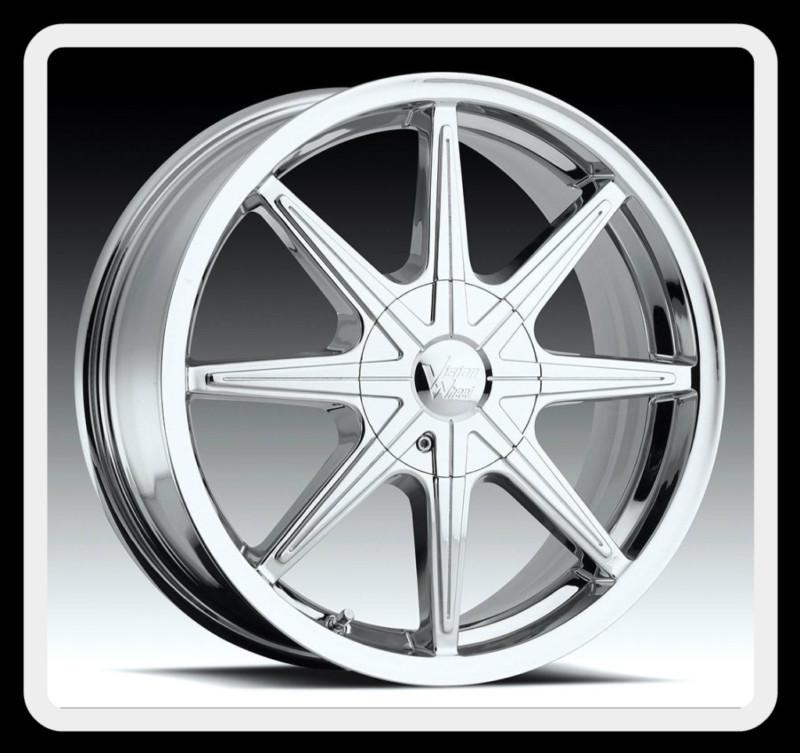 17" vision 378 kryptonite 4x4.5 accord tiburon chrome wheels rims free lugs