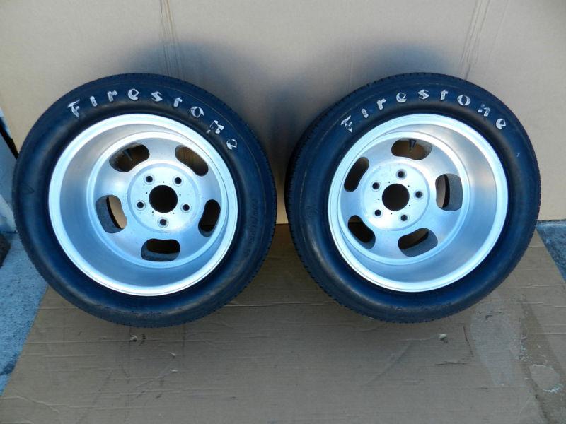 15"x10 us indy slot mag wheels rims fit ford chevy pontiac 5x5 vintage firestone