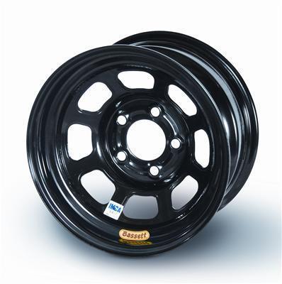 Bassett racing imca 8-spoke d-hole black powedercoated wheel 58dc475i