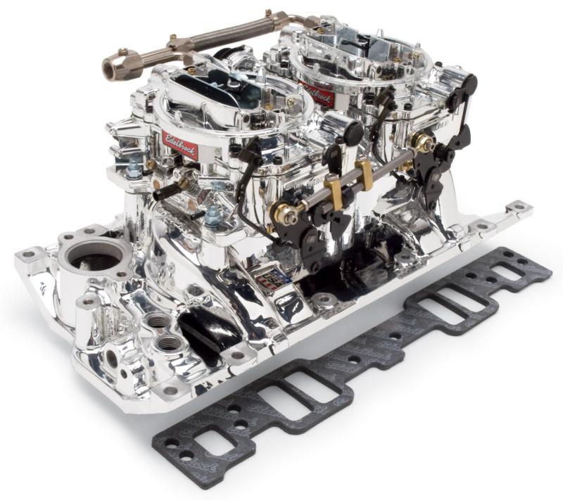 Edelbrock 20264 rpm air-gap dual-quad; intake manifold/carburetor kit