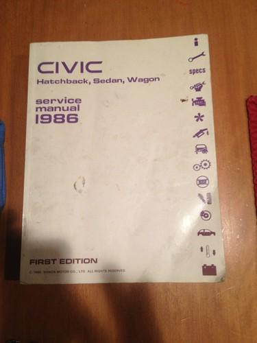Factory 1986 civic service manual, 1987 honda owners, 3 1984-1991 haynes repair