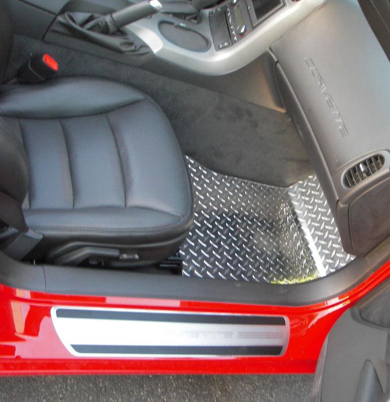 Corvette c5 c6  aluminum floor mats. custom shaped metal   driver and passenger 