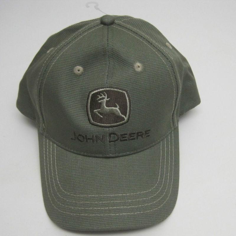 John deere adult cap olive green color embroidery logo front brown letters new