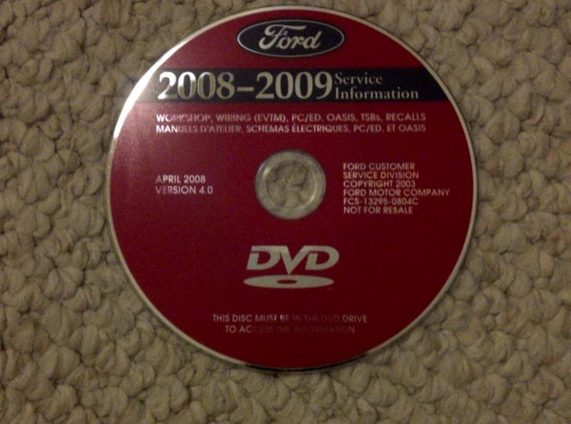 2008 - 2009 ford factory service manuals dvd april 2008 ver 4