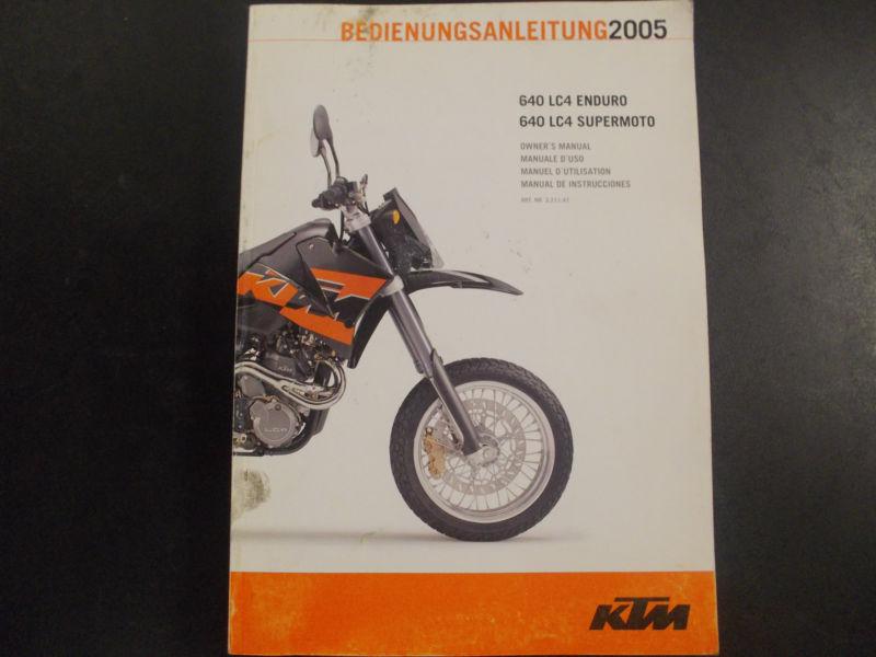 Ktm owners manual 2005 640 lc4 enduro 640 lc4 supermoto