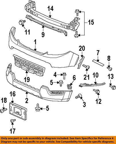 Honda oem 71120scva50 grille-bumper grille