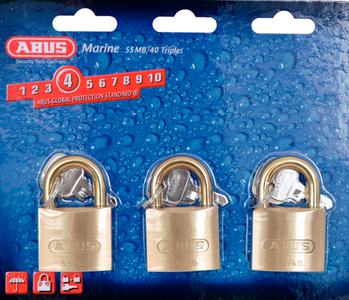 Abus locks 56613 padlock brass 1-1/2 ka 3/cd