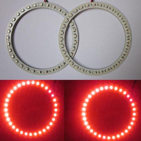 Red 2x 50mm 15leds 3528 smd led car angel eyes halo ring light bright ar1