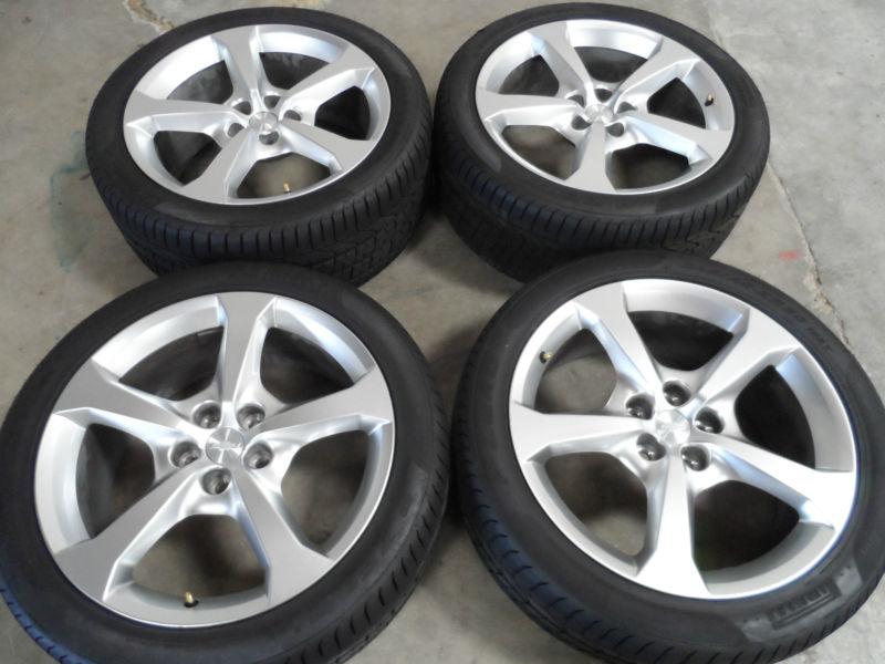 20" factory oem chevy camaro ss "like new" wheels/  pirelli tires 5x120 rims 
