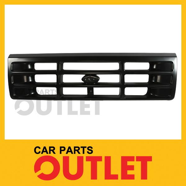 92-96 ford full-size bronco front grille fo1200172 flat black frame f-250 pickup