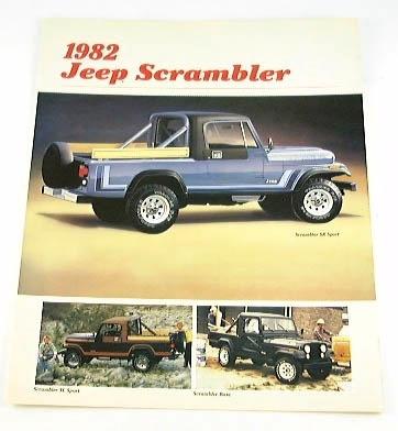 1982 82 jeep scrambler truck brochure sr sport sl base