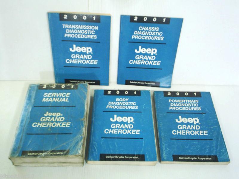 2001 jeep grand cherokee service shop repair manual book set oem 01