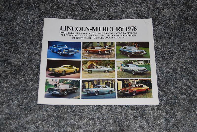 1976 lincoln mercury sales brochure literature book