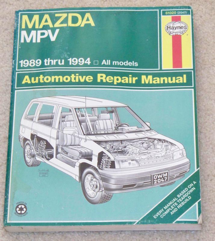 Haynes repair manual mpv mazda 1989-1994 61020 1993 1992 1991 1990 