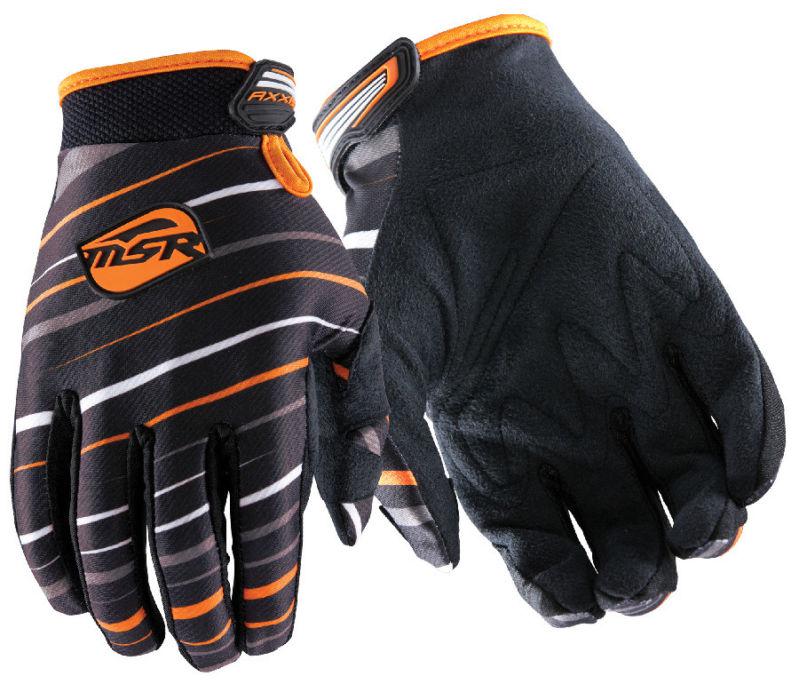 Msr axxis black orange xl dirt bike gloves motocross mx atv race gear