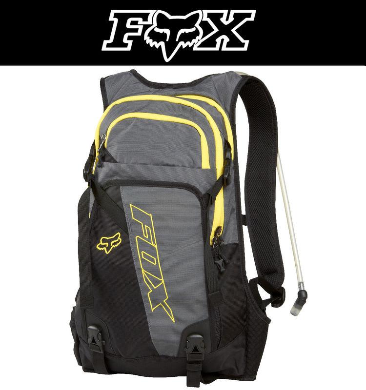 Fox racing grey yellow oasis hydration backpack hydrapak dirt bike mx atv 2014