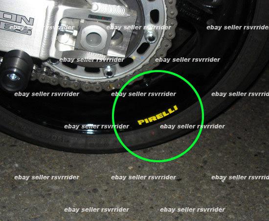 Pirelli rim decal fits 17" car and motorcycle rims