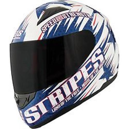 Speed&strength ss1100 stars and stripes full-face adult helmet,red/white/blue,xl