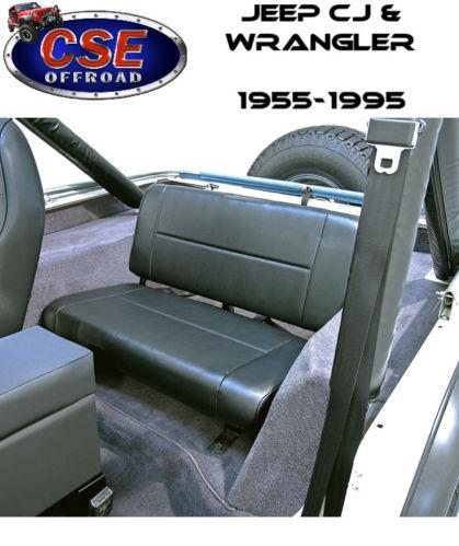 13461.01 rugged ridge standard rear black seat jeep cj wrangler 1955-1995