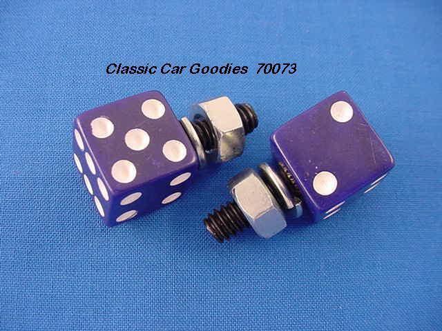 License plate bolts fasteners dice "purple"