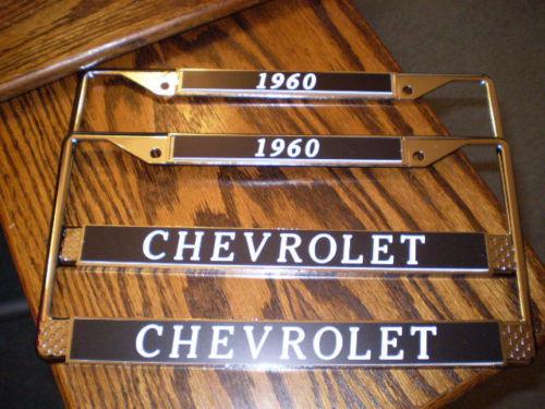 1960 chevrolet license plate frames!