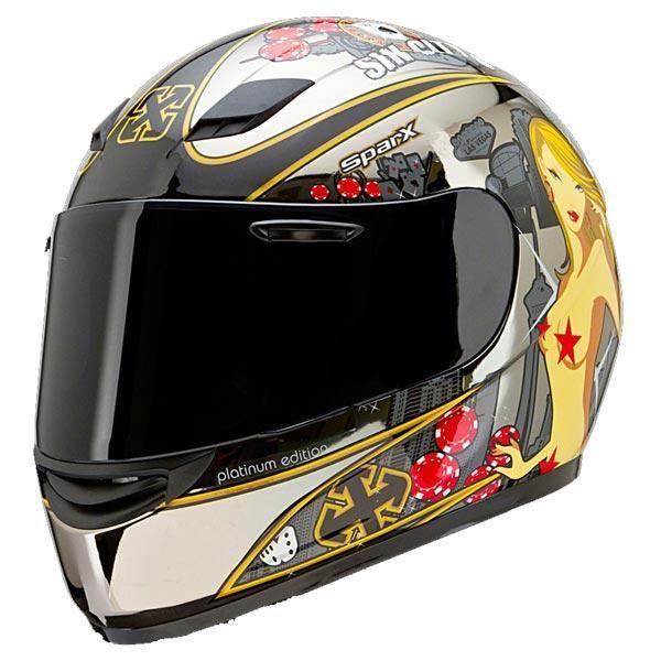 Sparx s-07 le platinum motorcycle helmet 