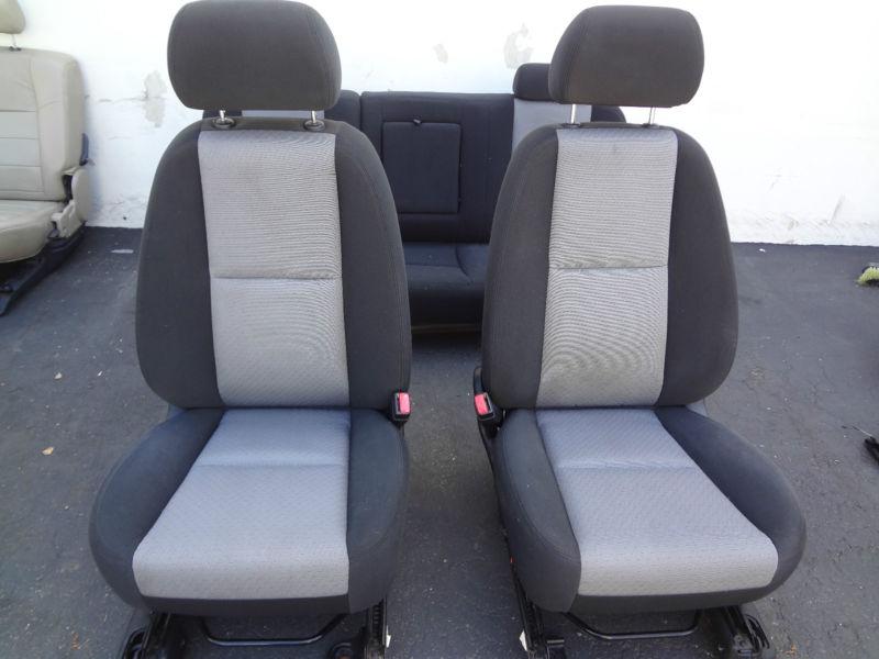 2007-2013 chevy chevorlet silverado front & rear  black cloth seats crew cab