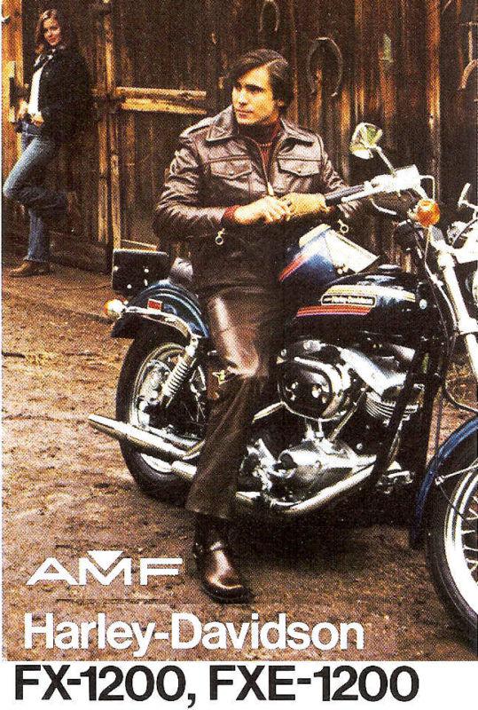 1974 harley-davidson fx-1200 & fxe-1200 motorcycle brochure -fx1200 & fxe1200