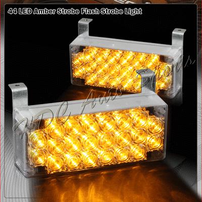 2x 22 led panel bright led emergency hazard warning strobe lights - amber