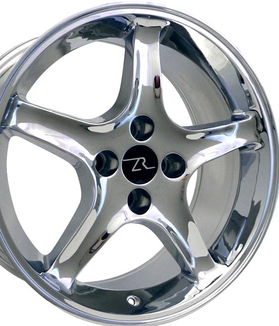 Chrome mustang ® cobra r wheels 4 lug 1987-1993 17x8, 17 inch rims 1988 1989