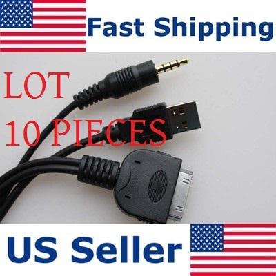 Lot 10 pieces pioneer cd-iu51v(generic) iphone  cable cord interface adapter 