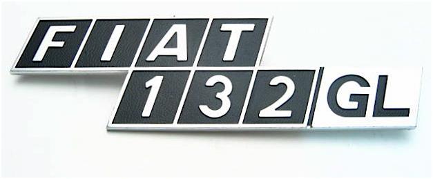 Fiat 132 gl emblem script nos nw 020102/3622