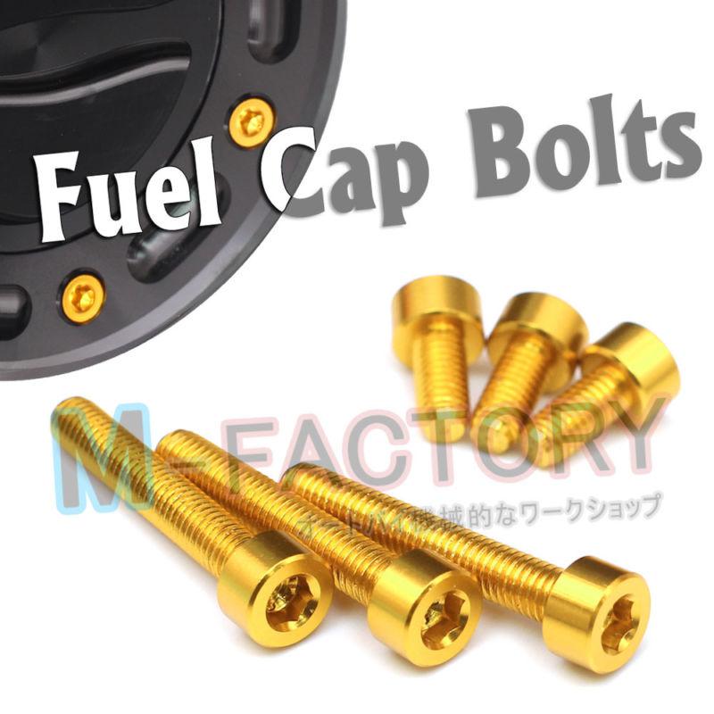 Gold triumph gas fuel cap bolts screws sprint 1050 gt street triple cnc 
