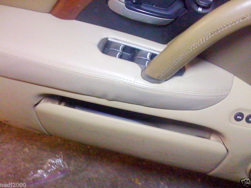 New 2005 to 2010 acura rl driver door taupe / light tan armrest cover interior